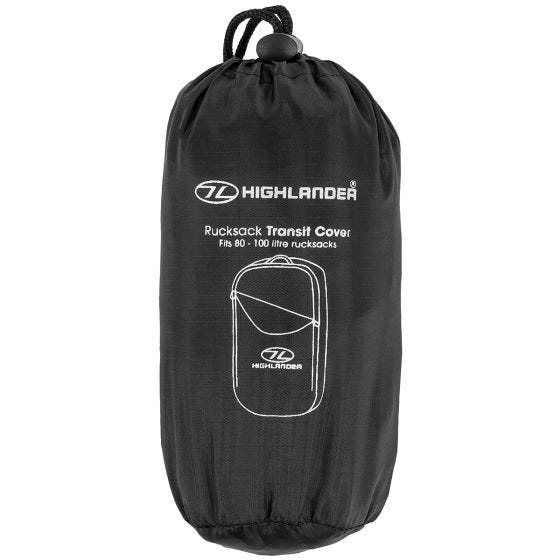 Highlander Rucksack Transit Cover Black