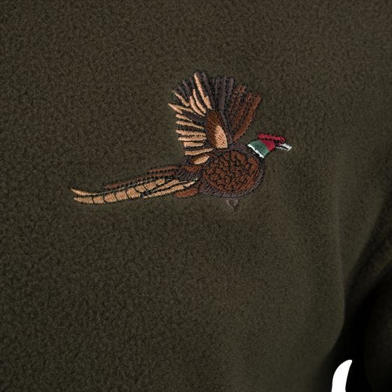 Jack Pyke Pheasant Motif Fleece Top Olive