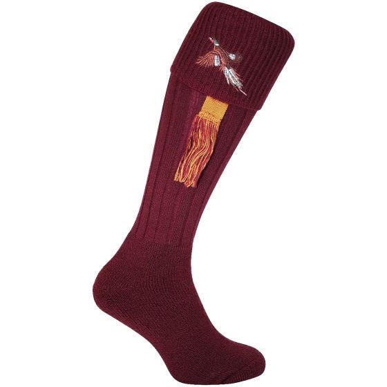 Jack Pyke Pheasant Shooting Socks Burgundy