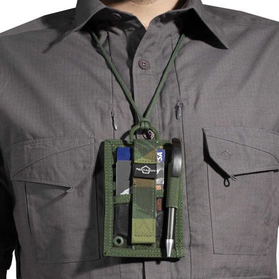 Pentagon ID Card Holder Greek Lizard Camo