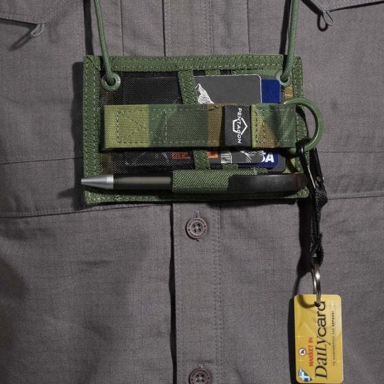 Pentagon ID Card Holder Greek Lizard Camo