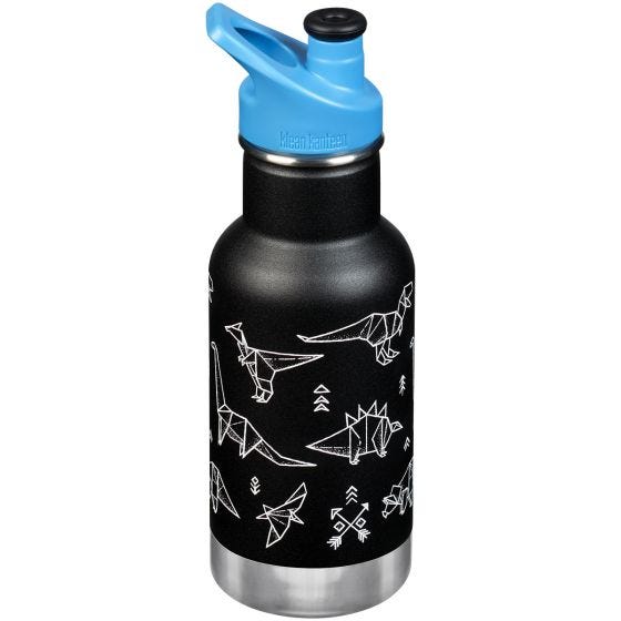 Klean Kanteen Kid Sport 355ml Bottle Sport Cap 3.0 Paper Dinos