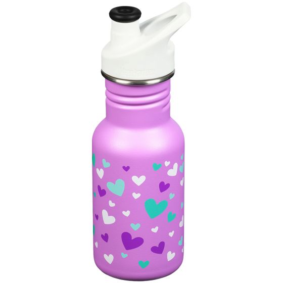 Klean Kanteen Kid Kanteen 355ml Classic Narrow Bottle Sport Cap Orchid Hearts