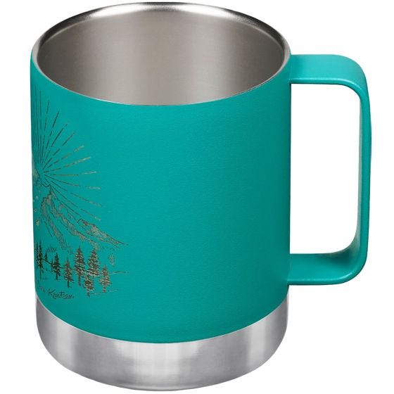Klean Kanteen 355ml Insulated Camp Mug w/Tumbler Lid Mountain-Porcelain