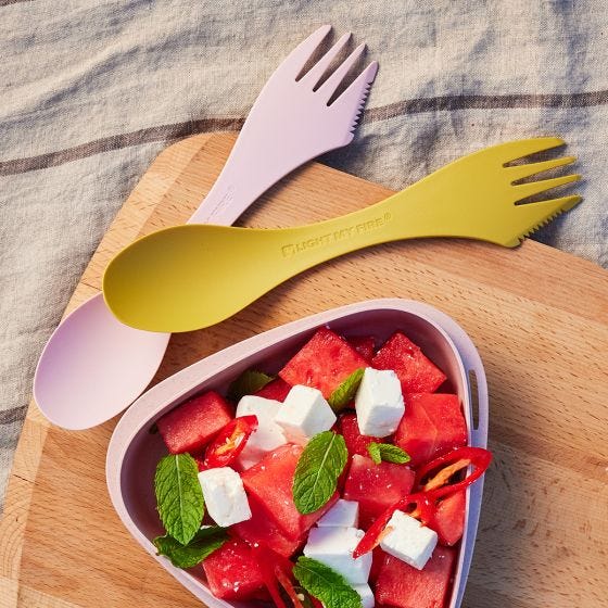 Light My Fire Spork Medium Bio 2 Pack Sandy Green/Dusty Pink