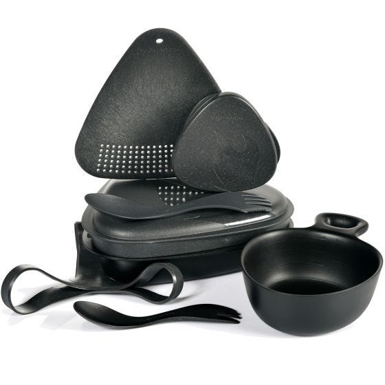 Light My Fire Outdoor MealKit 8pcs Set Salty Black