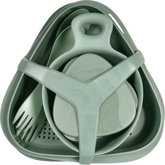 Light My Fire Outdoor MealKit 8pcs Set Sandy Green