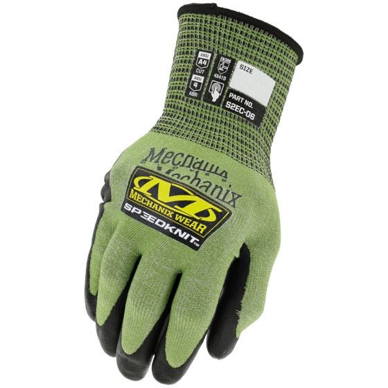 Mechanix Wear SpeedKnit High Cut Utility Gloves Green