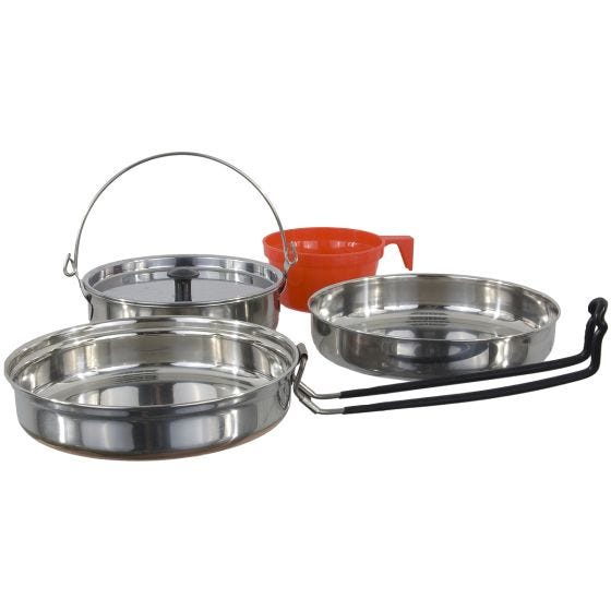 Mil-Tec 1 Person Stainless Steel Cook Set