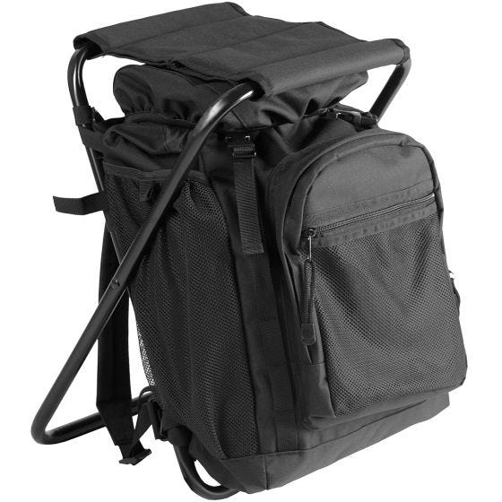 Mil-Tec Backpack With Chair Black