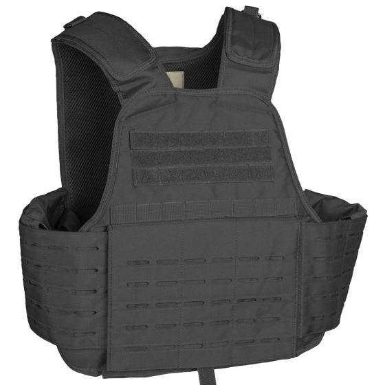 Mil-Tec Laser Cut Carrier Vest Black