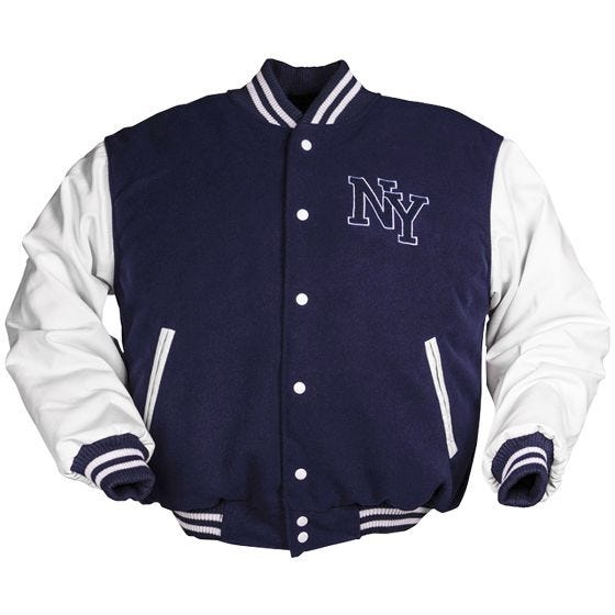 Mil-Tec NY Baseball Jacket Navy/White