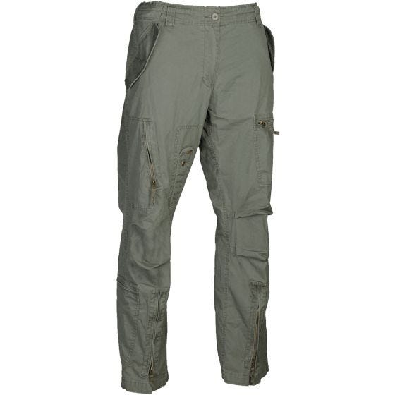 Mil-Tec Straight Cut Vintage Pilot Trousers Olive