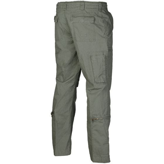 Mil-Tec Straight Cut Vintage Pilot Trousers Olive