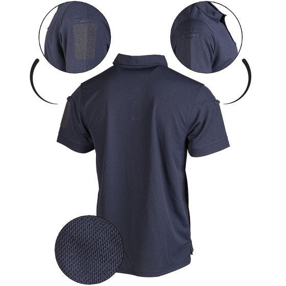 Mil-Tec Tactical Quick Dry Men's Short Sleeve Polo Dark Blue