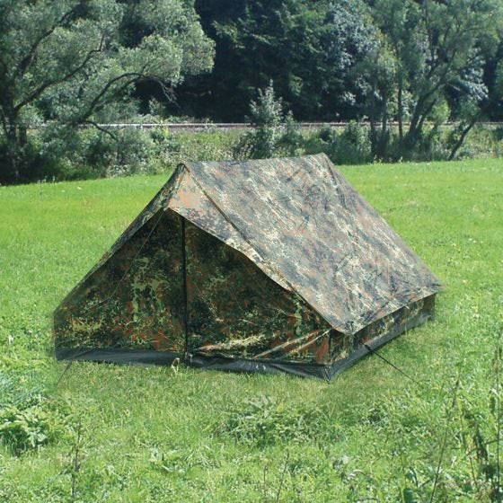 Mil-Tec Two Men Tent Mini Pack Standard Flecktarn