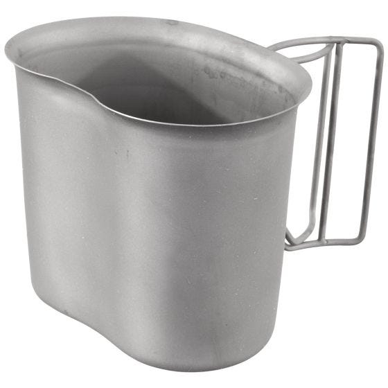 Mil-Tec US GI Canteen Cup with Wire Handle Shiny