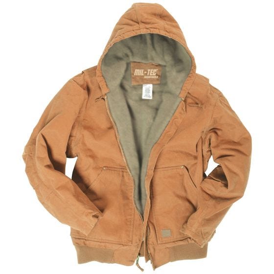 Mil-Tec Work Hooded Jacket Canvas Coyote