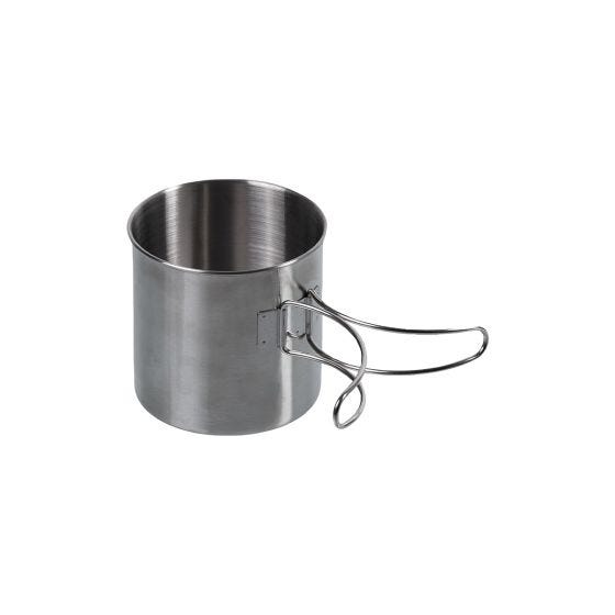 Mil-Tec 800ml Stainless Steel Mug with Wire Handle