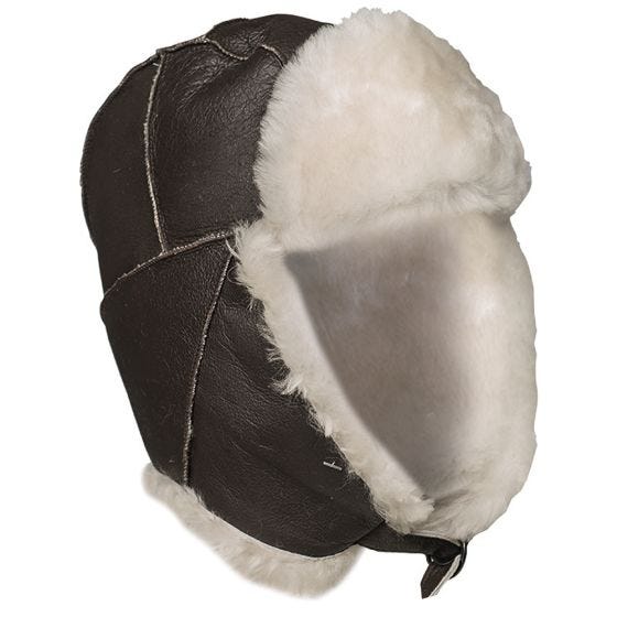 Mil-Tec US AF B3 Leather Hat Brown