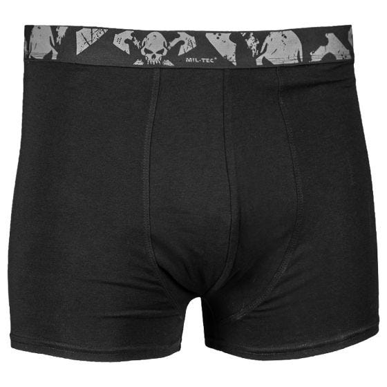 Mil-Tec Boxer Shorts Skull 2 Pack Black