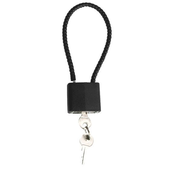 Mil-Tec Lock with Steel Cable 200mm Black