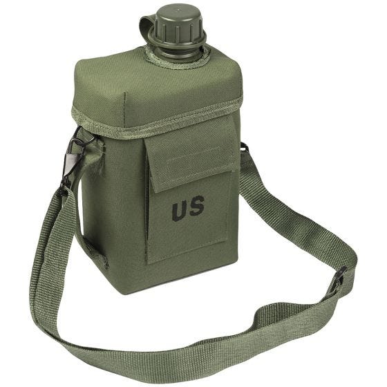 Mil-Tec 2 Litres Patrol Canteen with Cover and Strap Olive