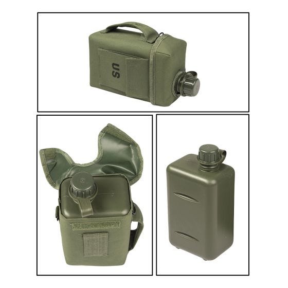 Mil-Tec 2 Litres Patrol Canteen with Cover and Strap Olive