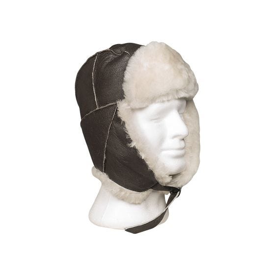 Mil-Tec US AF B3 Leather Hat Brown