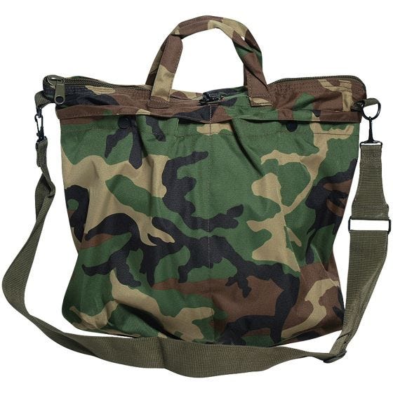Mil-Tec US Flyer's Helmet Bag with Carrying Strap Woodland