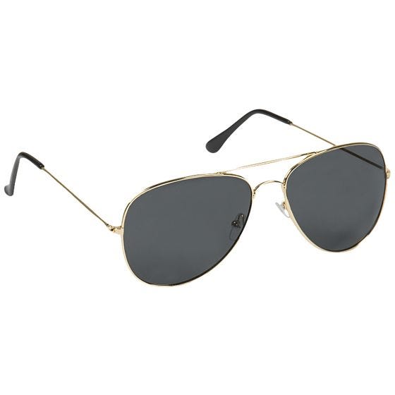 Mil-Tec US Pilot Sunglasses with Case Gold