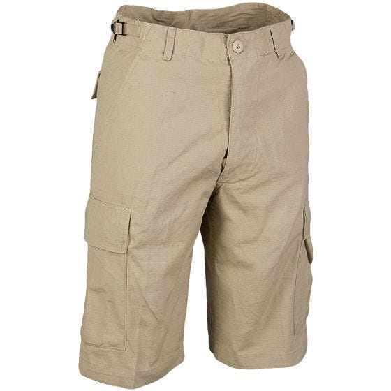 Mil-Tec US Prewashed Ripstop Bermuda Shorts Khaki