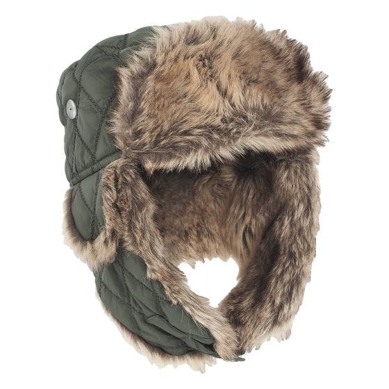 Mil-Tec Winter Hat with Faux Fur Olive