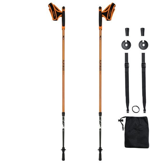 Alpinus Tactical Nordic Walking Poles Kungsleden Orange
