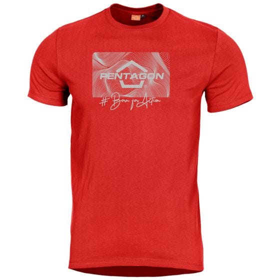 Pentagon Ageron T-shirt Contour Lava Red