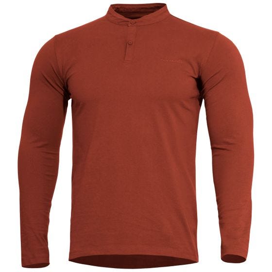Pentagon Romeo 2.0 Henley Shirt Maroon Red