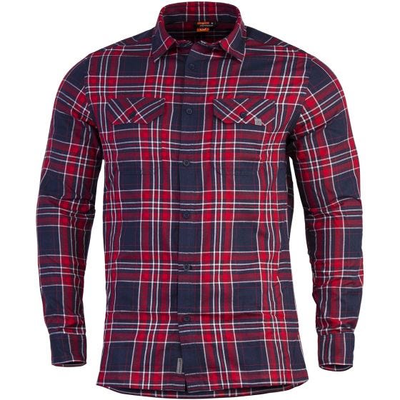 Pentagon Drifter Flannel Shirt Long Sleeve Red Checks
