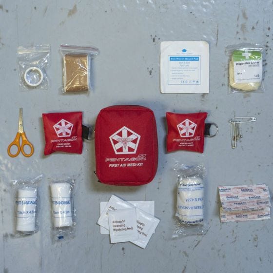Pentagon Hippokrates First Aid Kit Red