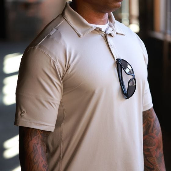 Propper EdgeTec Short Sleeve Polo Silver Tan