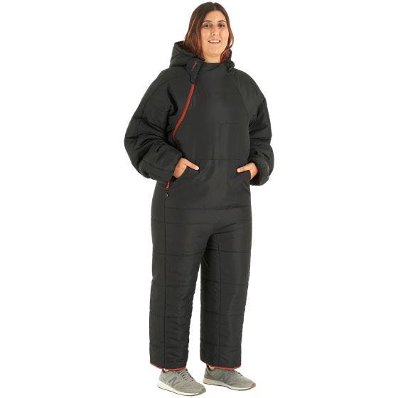 Selk'bag Lite Recycled Sleeping Bag Suit Black Terracotta