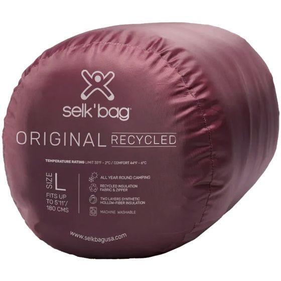Selk'bag Original Recycled Sleeping Bag Suit Burgundy Earth