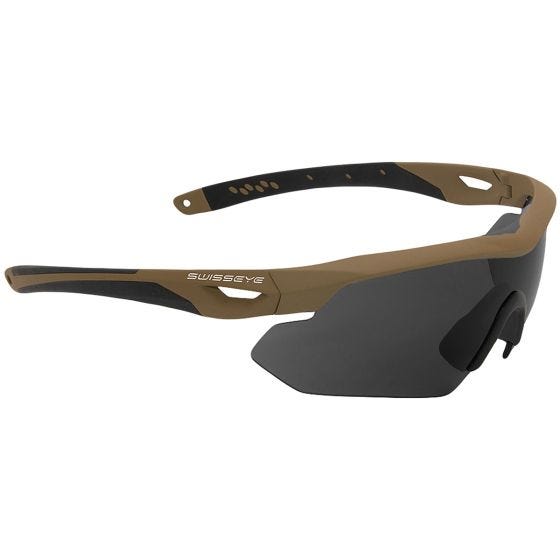 Swiss Eye Nighthawk Sunglasses - Orange and Smoke Lens / Coyote Frame