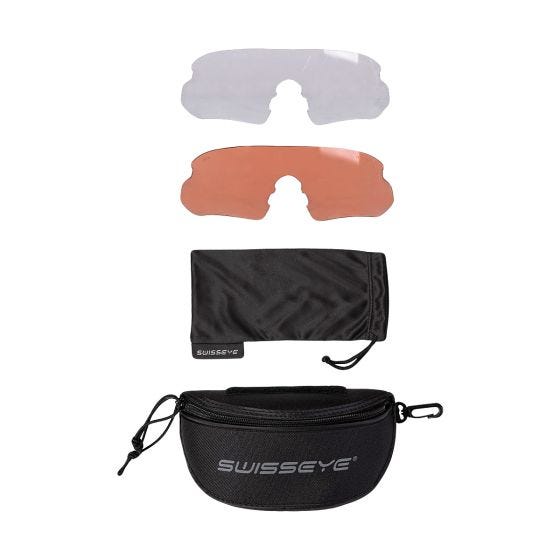 Swiss Eye Nighthawk Sunglasses - Orange and Smoke Lens / Coyote Frame