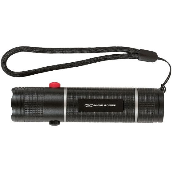 Highlander Forces Hawkeye 3W Dual Button Hand Torch Black
