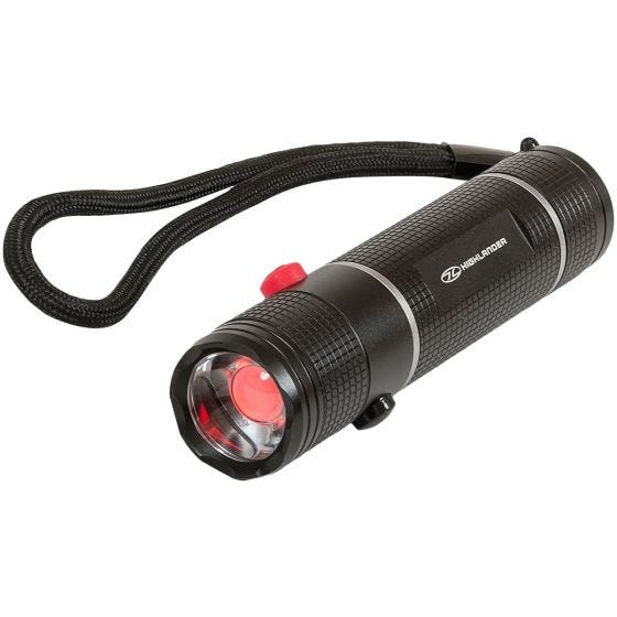 Highlander Forces Hawkeye 3W Dual Button Hand Torch Black