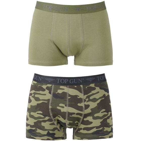 Top Gun Boxer Shorts 2 Pack Olive/Camo