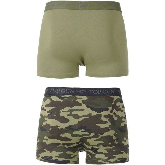 Top Gun Boxer Shorts 2 Pack Olive/Camo