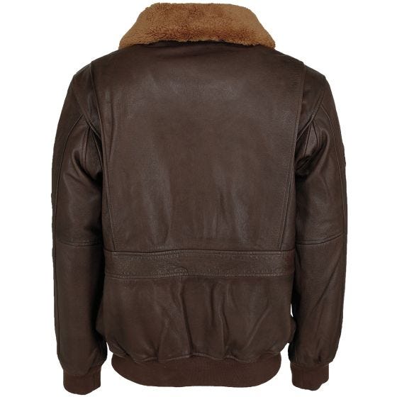 Top Gun Leather Flight Jacket Brown