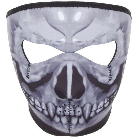 Viper Full Face Mask Skull Grey