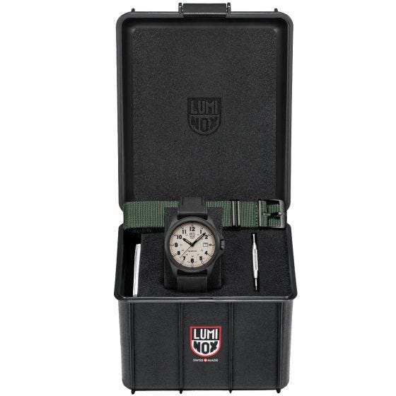 Luminox Atacama Field Urban Adventure Watch 43mm Grey Dial Black/Green Rubber/Webbing Strap